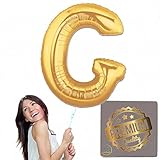40 Inch Giant Jumbo Helium Foil Mylar Balloons for Party Decorations (Premium Quality), Matte Gold, Letter G
