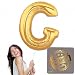 40 Inch Giant Jumbo Helium Foil Mylar Balloons for Party Decorations (Premium Quality), Matte Gold, Letter G