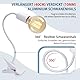 WPQIUZS E27 Klemmlampe mit 240CM Kabel, 360°Einstellbar 40CM Flexiblem Schwanenhals Lampe, Klemmleuchte mit Schalter, Klemmlampe mit Stecker, Lampenfassung mit Clip, Klemmleuchte Fassung Bettlampe