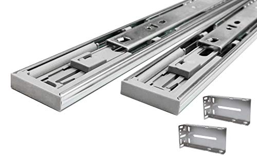 Flash Deals - 70% OFF Kingsman Soft Close Full Extension Ball Bearing Side Mount Drawer Slide with Rear Mounting Bracket Set (6, 14 Inch)