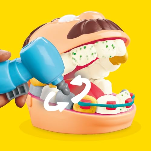 Play-Doh Drill 'n Fill Dentist Toy for Kids 3 Years and Up, 6 Cans, 10 Tools - image 8