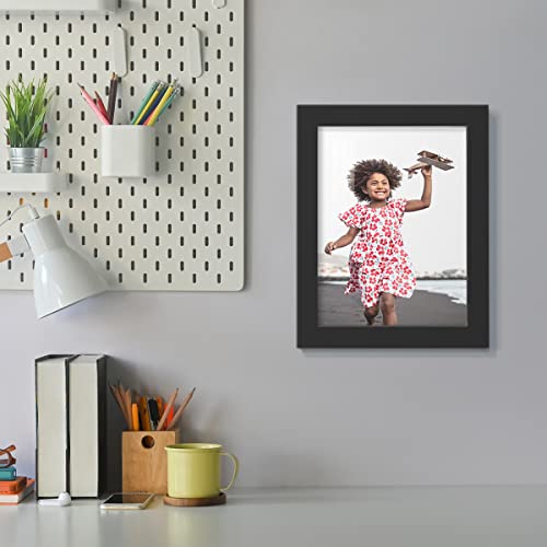 Renditions Gallery 6X8 Inch Picture Frame High-End Modern Style, Made Of Solid Wood And High Definition Glass Ready For Wall And Tabletop Photo Display, Black Frame #TOP2