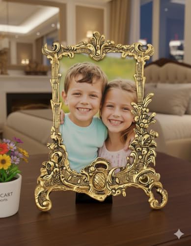 Image of LABHCART White Metal Photo Frame (22 x 1 x 16 cm, Silver, Wall Mount)