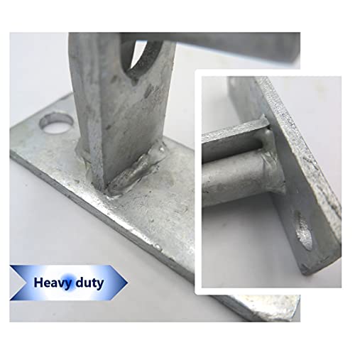 Zuiwan 2 Pack Heavy Duty Stainless Steel Wall Mount Flat Back Gate Hinges,Outdoor Chain Link Fence Post Gate Hinge With 5/8 Hinge Pin (Screws Not Included) #TOP4