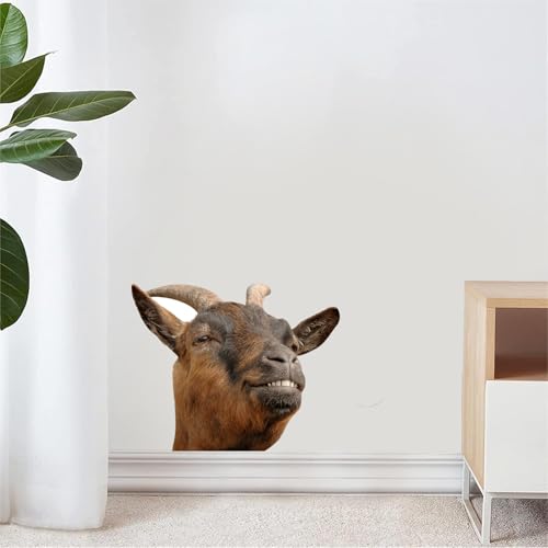 Realistic Ram Wall Decal, Mountain Wildlife Animal Sticker for Nursery, Kids Room, Bedroom or Nature-Themed Decor