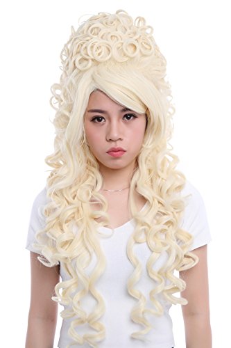 Nuoqi 31.5" Women's Wig California Marie Antoinette Cosplay Costume Long Hair Curly Wavy Full Head Party Hairpiece Beige