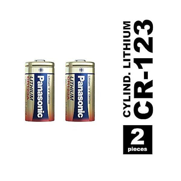 Panasonic CR123 batteria al litio cilindrica per dispositivi leggeri con elevato fabbisogno energetico come rilevatori di fumo, sistemi di allarme, proiettori, telecamere, 3V, 10 confezioni (20 pezzi)