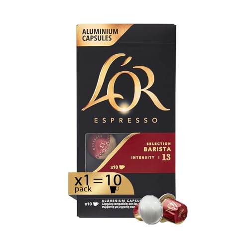 L'Or - Capsule Caffè Espresso Barista - Compatibili Con Macchine Nespresso®* Original - 10 Capsule In Alluminio Intsnsità 13
