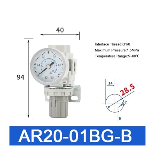 Régulateur de pression pneumatique AR20 de haute précision pour compresseur