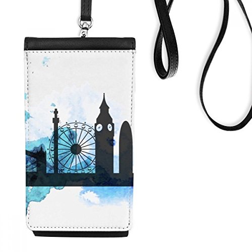 Cadeau motif Londres : pochette téléphone en cuir suspendu avec porte-monnaie