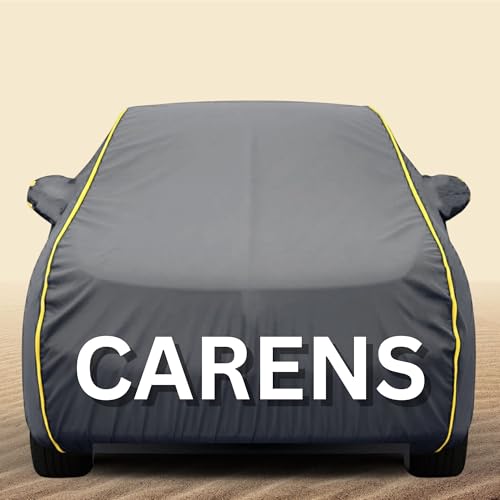 Image of 100% Waterproof Carens Car Cover Heavy Duty - Premium Polyester Car Body Cover, All Weather Outdoor Protection, UV Resistant, Dustproof, Windproof, Heat Resistant, Scratch Resistant (Grey)