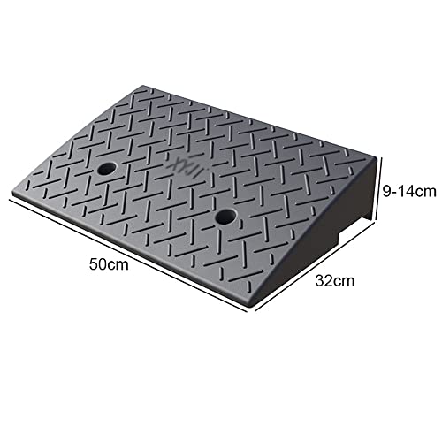 Rampa portatil de umbral KADEUX para silla de ruedas, antideslizante, para bordillos, rampa de goma para vehículos, tamaño 50x32x14cm miniatura 7