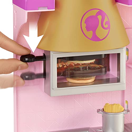 Barbie Cook ‘N Grill Restaurant Playset With Barbie Doll, 30+ Pieces & 6 Play Areas Including Kitchen, Pizza Oven, Grill & Dining Booth, Gift For 3 To 7 Year Olds #TOP3