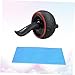 Toyvian Rubber Ab Wheel Roller with Knee Mat Mute Abdominal Exercise Trainer for Core Workout for Home Strength Training for All Levels