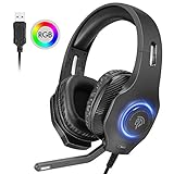 🎧 【7.1 Sonido Envolvente Estéreo】 Este auricular para juegos ofrece un perfecto sonido envolvente y estéreo y función de cancelar de ruido. Escuchas exactamente de dónde vienen los sonidos, es perfecto para juegos como CSGO, H1Z1, PUBG y Overwatch ect. Instala Driver para obtener una experiencia de sonido envolvente y crear distancia y profundidad para mejorar cualquier experiencia de juego, película o música. URL de descarga del driver: https://drive.google.com/drive/my-drive