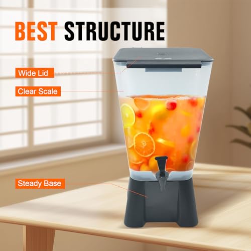 Image of Hakka 5 Gallon Drink Dispenser, Commercial Juice Dispenser for Parties 19L Water Beverage Dispenser with Spigot Catering Supplies for Buffets, Restaurants