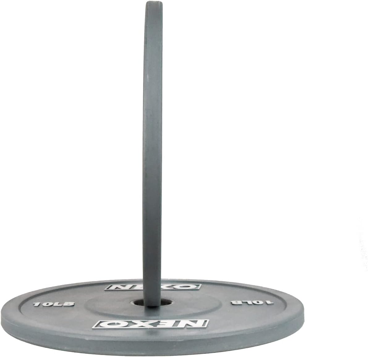 NEXO 10LB Rubber Bumper Plate Pair - Premium Matte Gray Finish 2x 10LB Cross Training Weight Plates