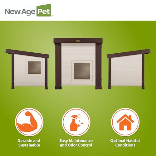 New Age Pet ECOFLEX Albany Outdoor Cat House - Weatherproof, Insulated, Elevated Floor, Dual Escape Doors, Easy Assembly, Moisture & Odor Resistant, 10-Year Warranty, Maple/Brown by New Age Pet - Image 7