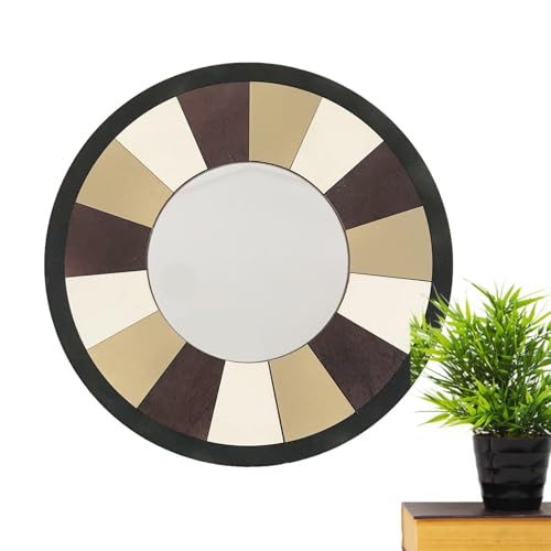 Walopola Arte Decorativo de la Pared del Espejo,Espejos de Pared Decorativos para la Entrada | Adorno de Espejos de Comedor de Moda de 11,8 Pulgadas,Elegante Espejo Giratorio, Adorno artístico,