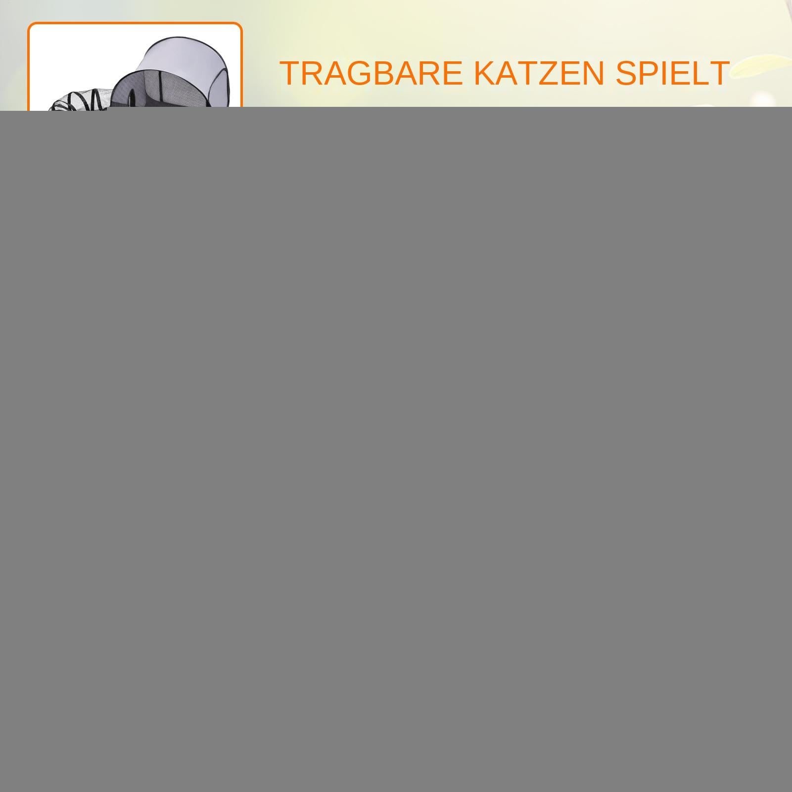Katzenspielgehege | Katzengehege Mit Tunnel & Hundeauslauf - Zusammenklappbares Gehege Für Kleintiere Zuhause, Camping & Reisen