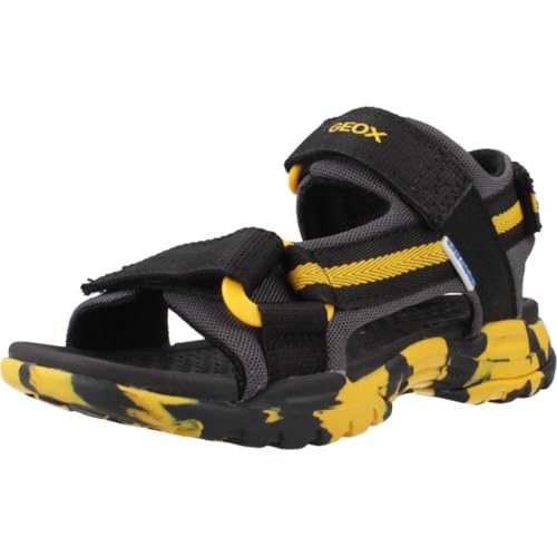Geox - J BOREALIS BOY E, Sandalia Niños, Black/Yellow,