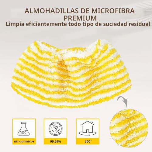 Miniatura 3 de 10 Piezas Paño Recambio Para Kärcher Fundas Para Boquilla Manual Kit, Para Kärcher Easyfix Sc 1, Sc 2, Sc 3, Sc 4, Sc 5 Microfibra Funda De Repuesto, Para Recogida De Suciedad
