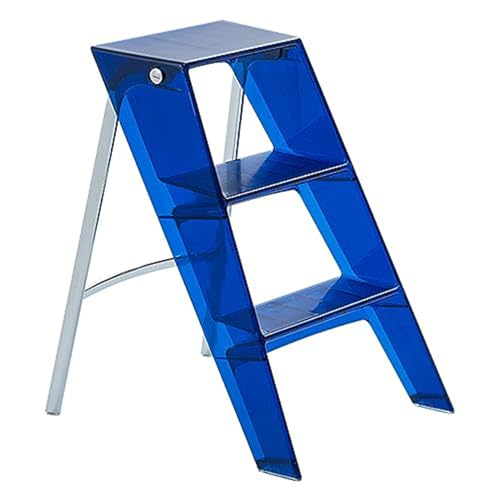 Franksi Acryl Blau 2-Stufen Tritthocker