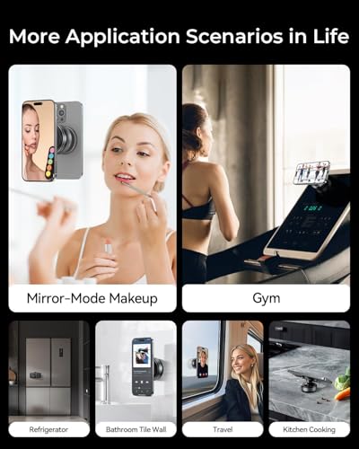Image of MRGLAS Upgraded 360 Adjustable Vacuum Magnetic Phone Holder Stand