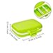 JOVITEC 4 Pack Small Pill Cases Plastic Waterproof 3 Removable Compartments Pill Organizer Box Holder Medicine for Daily and Travel Use