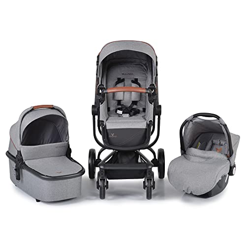 Cangaroo Kinderwagen Ellada 3-in-1 babyzitje, babybadje, sportzitje, inklapbaar, kleuren: grijs - Afbeelding 5