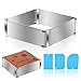 Senbos Stampo Rettangolare Torta, Professionale per Stampo Regolabile per Mousse in Acciaio Inox, Anelli per la Cottura e la Decorazione di Torte, Diametro da 16 a 30 cm, con 3 Accessori per Torte