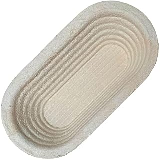 Wood Pulp Fiber Oval Banneton Bread Proofing Basket, Sourdough Proofing Basket, Heavy Duty Bread Banneton Proofing Basket, Non-Stick Sourdough Bread Basket Proofing (Large Spiral Oval)