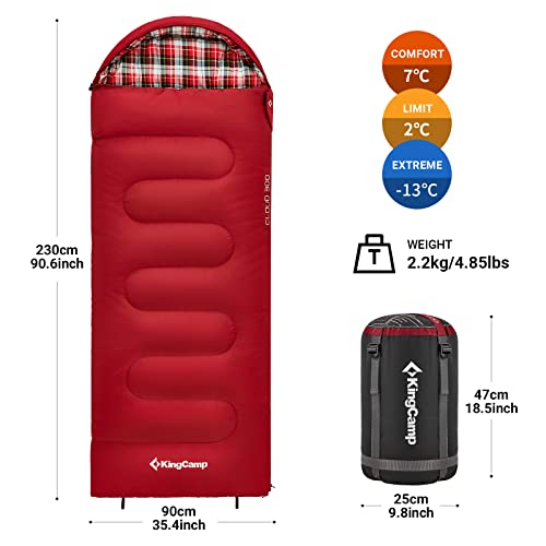 KingCamp Sacco a pelo unisex per adulti, 300 g