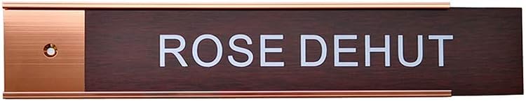 Nameplate Holder Wall or Door 5 Pack Silver 2“ × 10” : Office Products