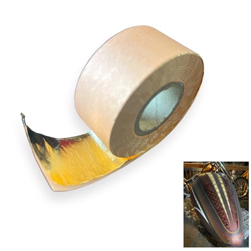 LiME LiNE Spin-able Gold Leaf 1" x160 ft Roll, for Automotive Art, Gilding, Lettering, Engine Turn Spun Leaf