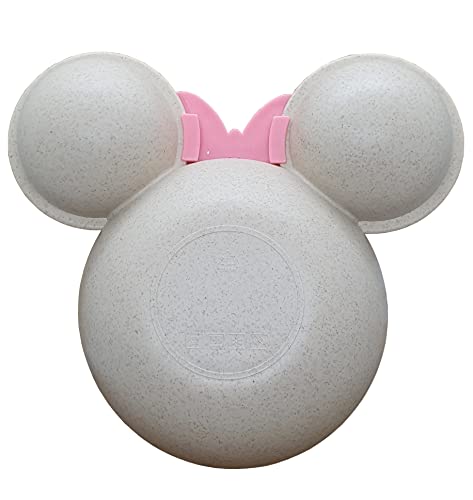 Prato Minnie Infantil Com 3 Divisórias E Talheres BPA Free (Bege)