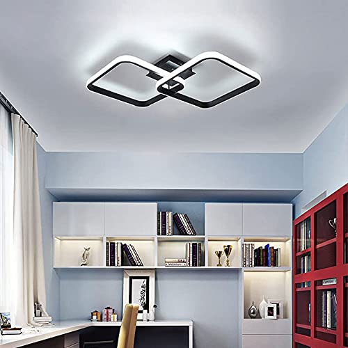Yestarry Metal Led Ceiling Light,Cool White Light 6500K,42W Square Fixtures For Bedroom Dining Room Kitchen Living Cloakroom Balcony Office, Gdd-Ddsfbk-C #TOP4