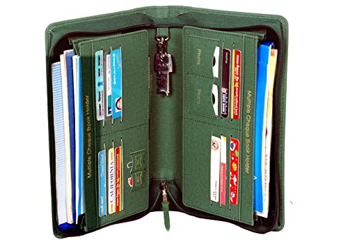 Image of Sukeshcraft Polyurethane Unisex Chequebook Holder (green)