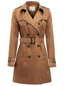 SS7 femmes Trench-coat femmes Mac (38, Chameau)