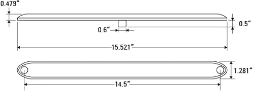 Miniatura 6 de Luz LED de 15 pulgadas (STT)  LED rojo con lente transparente  Barra de luz LED multifunción para remolque, camión o equipo  Fabricado por TecNiq en