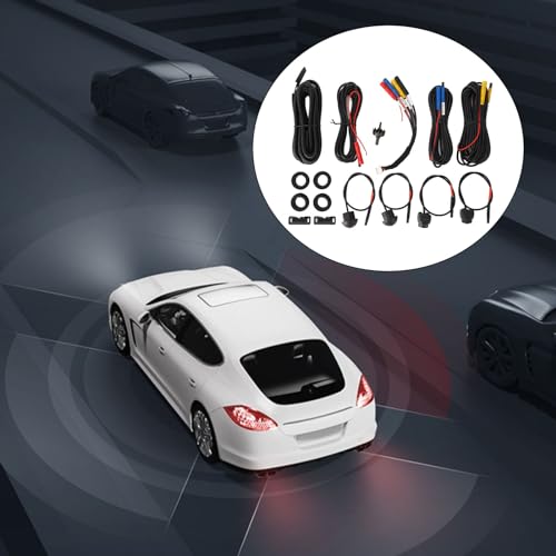 Image of Fockety 360 Degree Bird View Surround System, 720P / 1080P AHD Backup Camera with Night Vision & 4 Way Cameras, IP68 Waterproof Surround View Panoramic Dash Camera for Android Auto Radio