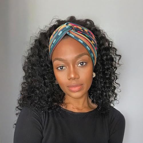Image of DRESHOW 4 Pack Turban Headbands for Women Wide Vintage Head Wraps Knotted Cute Hair Band Accessories