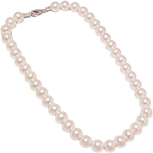 Freshwater Pearl Necklace 11x12 mm, Round Pearl, Beaded Necklace Beadwork Woman's Necklace 22 INCHES CHIK-NECK-89249