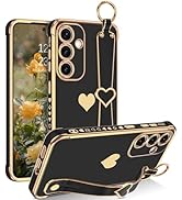 BENTOBEN for Samsung Galaxy S24 Case with Adjustable Wristband Strap,Cute Heart Galaxy S24 Phone ...