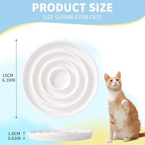 Antischlingnapf Katze Keramik Futternäpfe für langsame Fütterung,Fressnäpfe für Haustier Slow Feeder Katze Nassfutter Katzennapf Keramik,Nasse Futterschale für Katzen und kleinen Hund