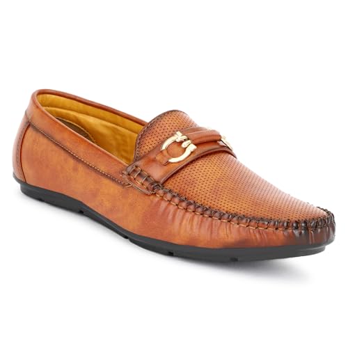 Image of Men's Loafer for Men | Stylish & Comfortable with Soft Cushioned Insole | Hand-Stitched Design for Trendy Driving Shoes