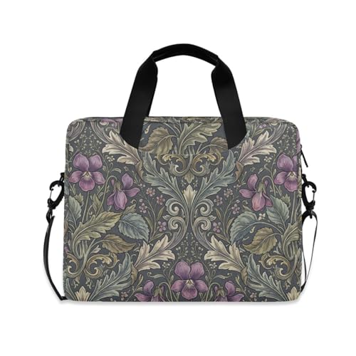 Maletín para laptop 15.6" con asa y correa morado violeta miniatura 1