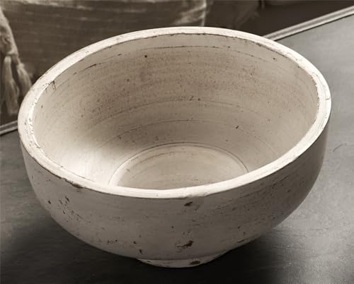 BOL TERRACOTA BLANCO DECAPADO 26D CMS 26dx12 cms