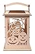 Rayher Holz Laterne Kürbis, mit Griff, 15,3x15,3x26,5cm, Holzbausatz, 15-tlg,Windlicht, für LED-Kerze, Lichterkette, Laterne Helloween, FSC Mix Credit, 62893505, Natur