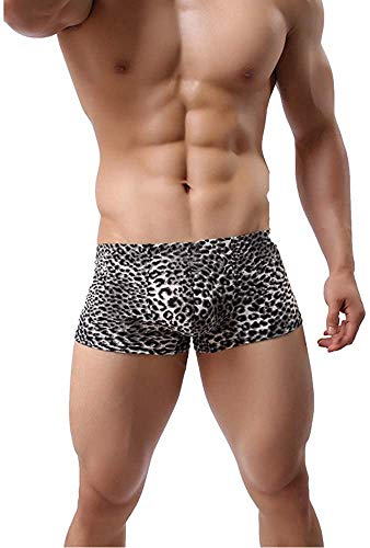 Naturemore Men's Leopard-Print Breathable Mesh Underwear Sexy Buttocks Sexy Low-Rise Briefs2